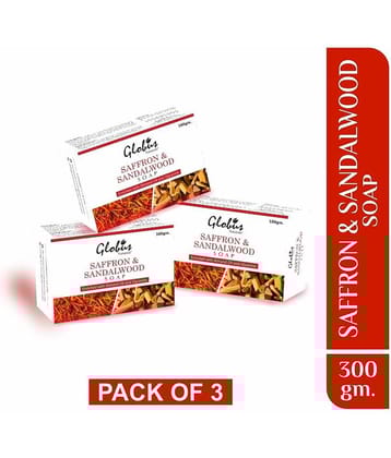 Globus Naturals Saffron and Sandalwod Soap, 100gm (Pack of 3)