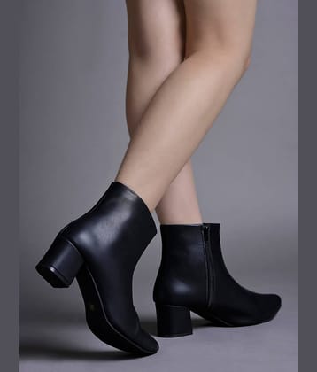 Stylestry Black Women's Ankle Length Boots