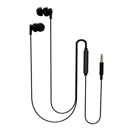 MoBass 1  Noise Isolation Hands free Earphones with Mic UM1210BLK-EP