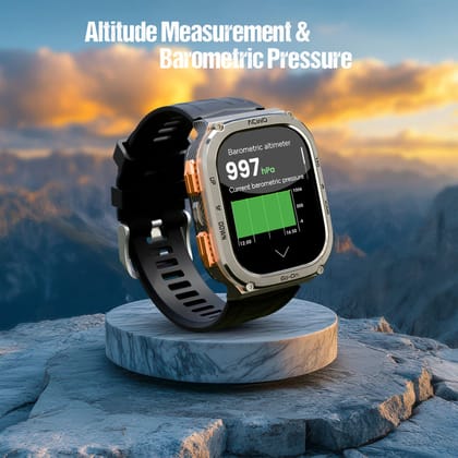 FwIT Go-On Ultra: Dual-Band GPS Smartwatch WIth Smart Sport Sense™-Black