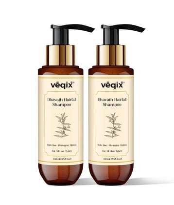 Veqix Dhavath Hair Fall & Hair Growth Shampoo For Normal - Oily Hair100ml (Pack of 2)