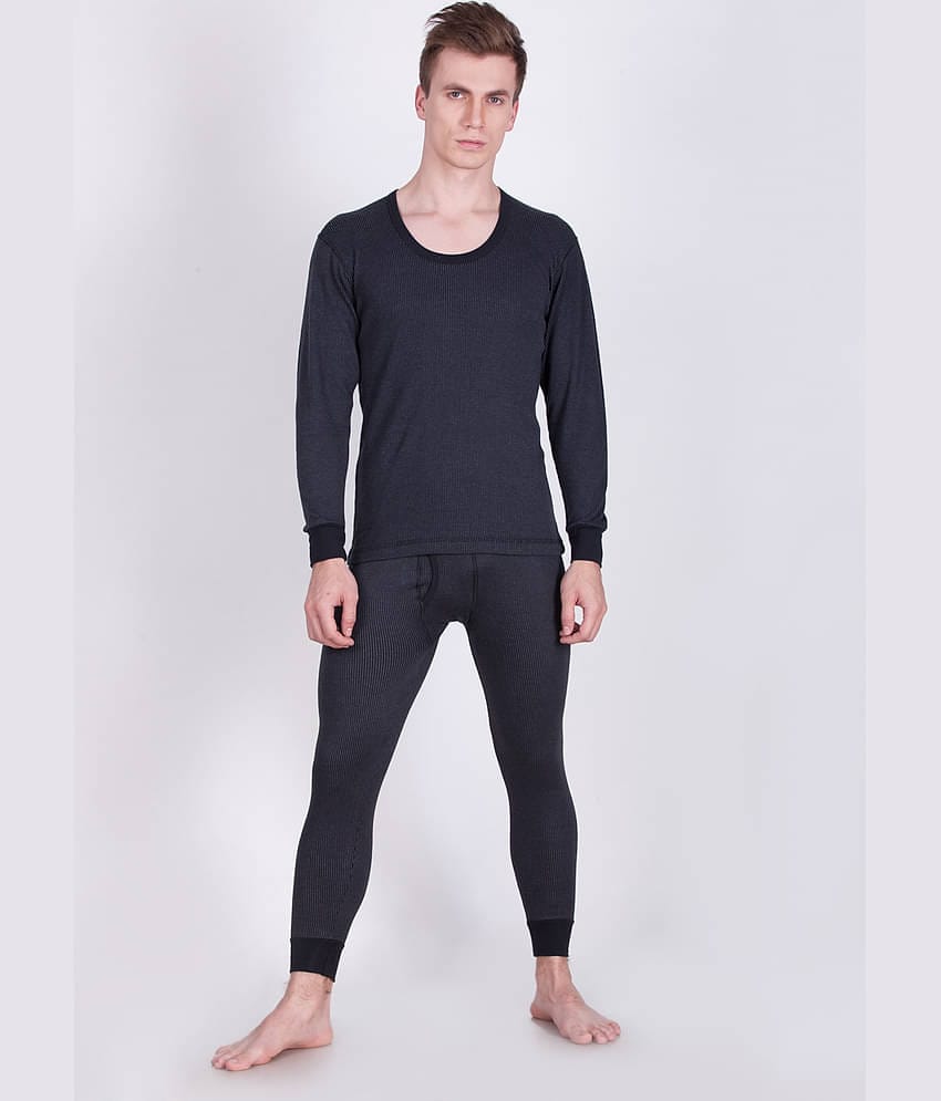 Dollar Ultra Pack of 1 Cotton Blend Thermal Sets For Men's ( Black )