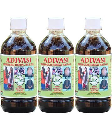 ADIVASI BHRINGRAJ HERBALS - Anti Hair Fall Bhringraj Oil 700 ml ( Pack of 3 )