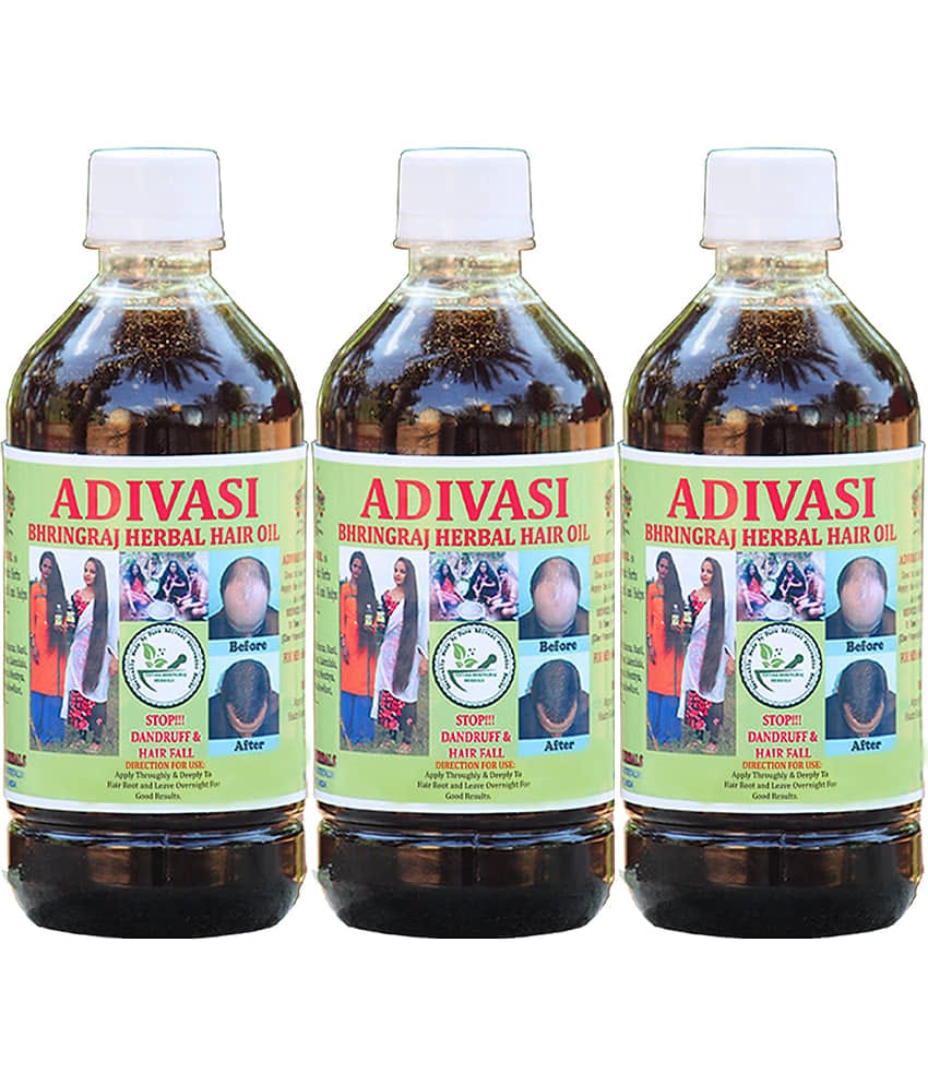 ADIVASI BHRINGRAJ HERBALS - Anti Hair Fall Bhringraj Oil 700 ml ( Pack of 3 )