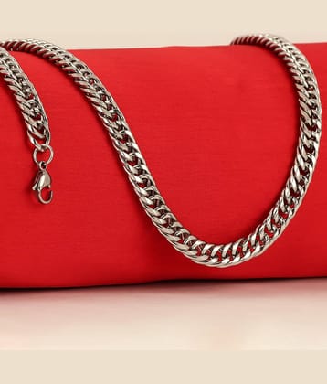 FASHION FRILL Silver Plated Stainless Steel Chain ( Pack of 1 )