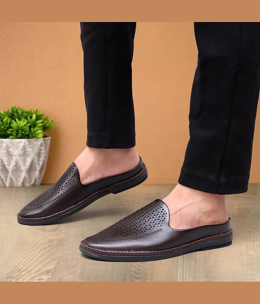 SHUAN Brown Men's Mule