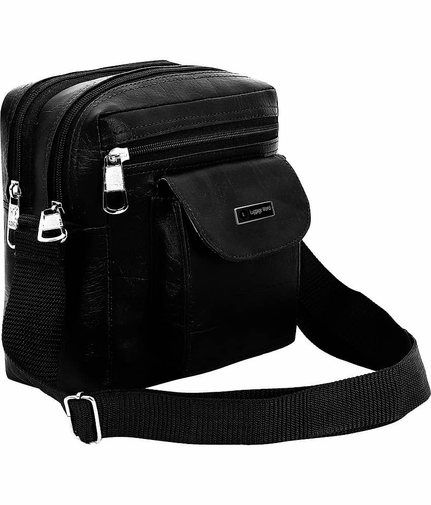 Luggage world 10 Ltrs Black Sling Bag for Unisex