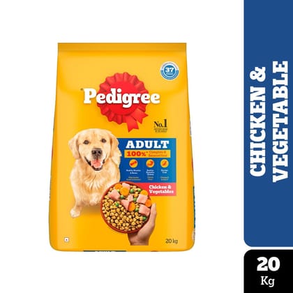 Pedigree Chicken &amp; Vegetables Adult Dry Dog Food 20kg