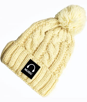 Alamos Yellow Woollen Women's Cap ( Pack of 1 )