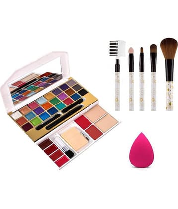 Adbeni 24 Color of Eyeshadow With Brushes & Puff Makeup Kit Pack of 3 63