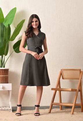 Charcoal Shift Dress-S
