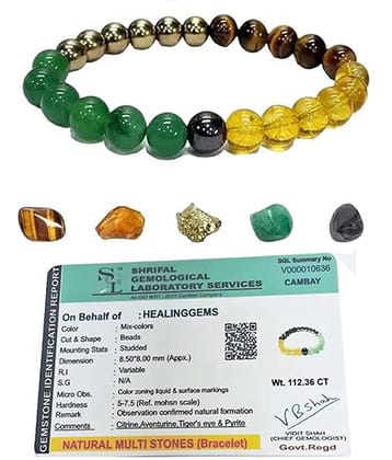 HEALINGGEMS Multicolor Bracelet ( Pack of 1 )