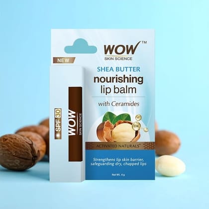 Wow Skin Science Shea Butter Nourishing Lip Balm with Ceramides SPF 30 - 4g Wow Skin Science Shea Butter Nourishing Lip Balm with Ceramides SPF 30 - 4g
