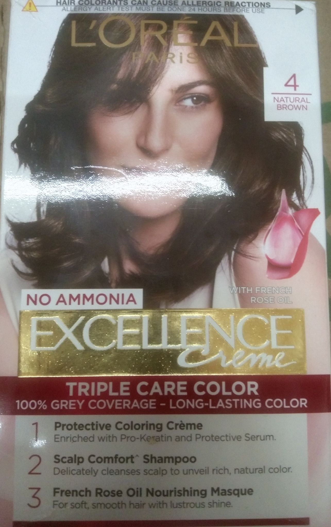 Loreal excellence creme triple care color no4