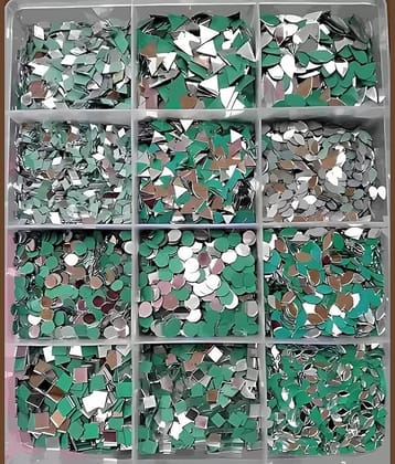 Cherry Tree Glass  Mirror Kit For Art & Craft Work, Lippan ( Pack of 1 )