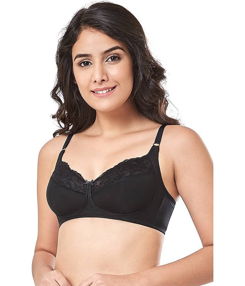Everyde by Amante Polyamide Non Padded Women's Everyday Bra ( Black )