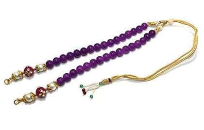 10 Pcs, Beaded Necklace Dori Purple-Purple / Glass