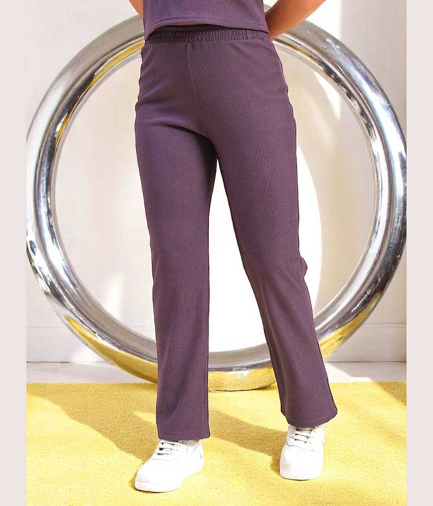 Leewan Women Knitted Casual Pants ( Lavender )