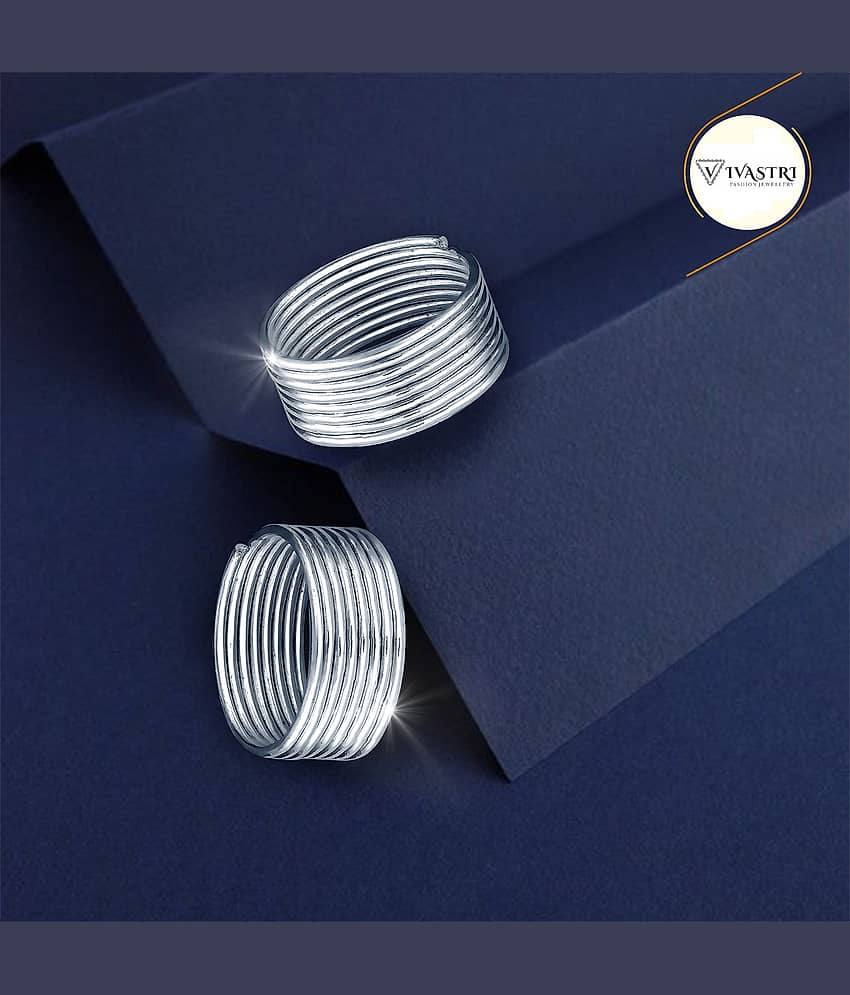 VIVASTRI Silver Toe Rings ( Pack of 2 )