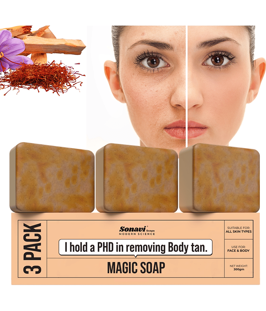 Sonavi Skin Whitening GHARSOAP Soap for All Skin Type ( Pack of 3 )
