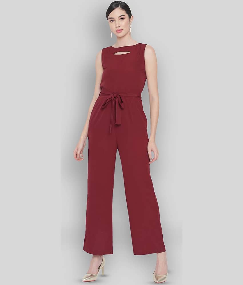 ALL WAYS YOU Women Polyester Solid A-line Dress ( Red )