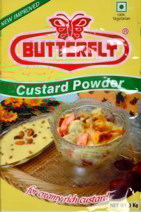 Butterfly Custard  Powder 1kg (Weight - 1kg) by Butterfly Dessert Mixes and Bakery Needs.
