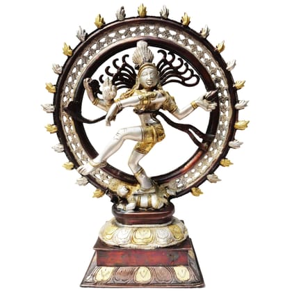 Brass Showpiece Nataraja, Natraja God Idol Statue, Height : 14 Inch (BSMAS358) Brass Showpiece Nataraja, Natraja God Idol Statue, Height : 14 Inch (BSMAS358)