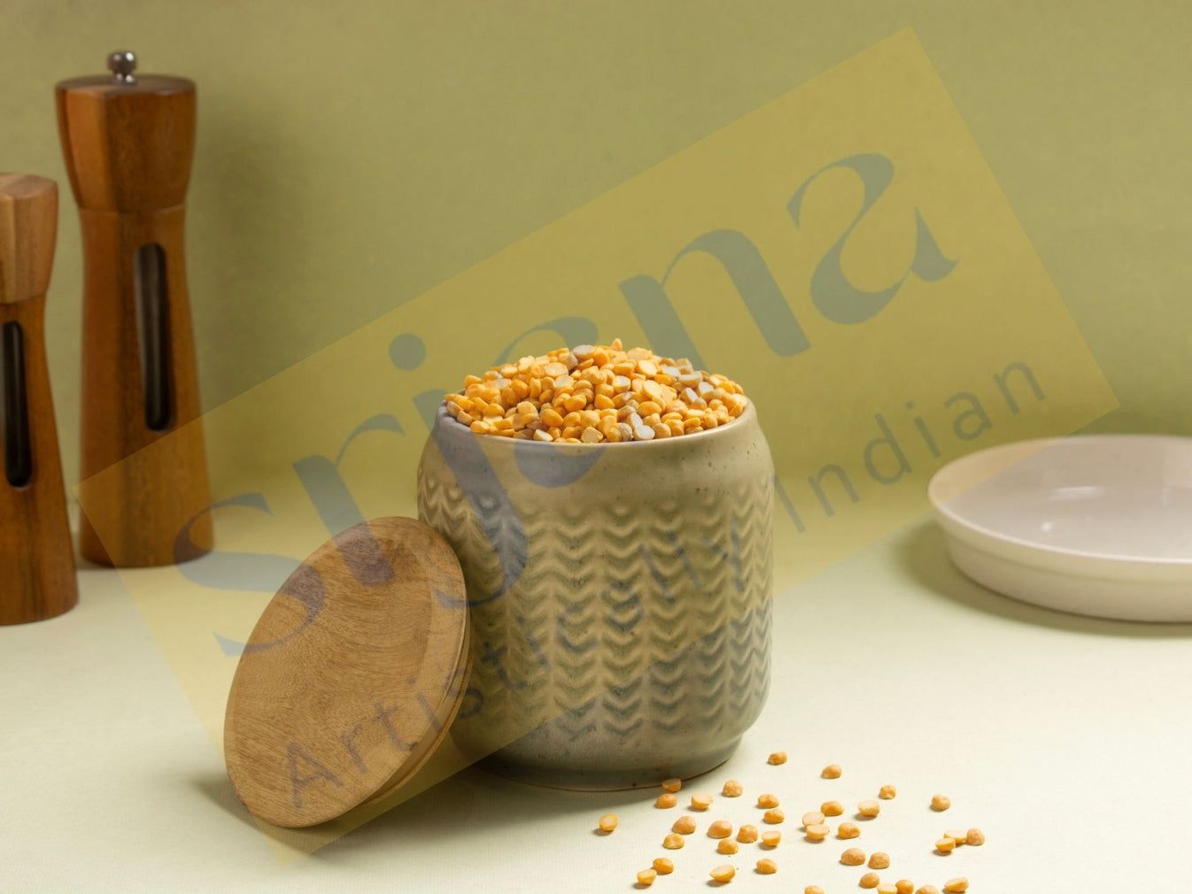 Srjana Handcrafted Ceramic Airtight Jar