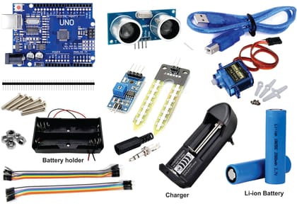 dry wet waste segregator smart dustbin components  kit with Li-ion Battery