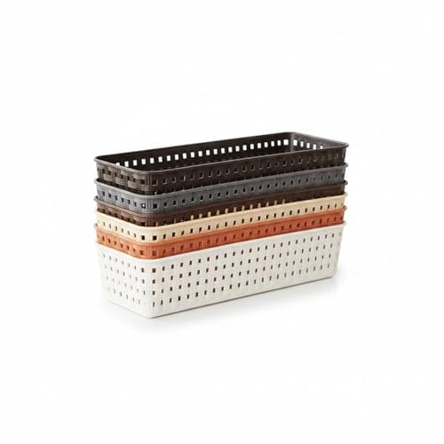Oblivion Wardrobe Organizer for Storage 6 Pcs - Plastic Multipurpose Desk Organizer Tray, Multicolour Office