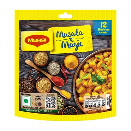Maggi Masala, Ae, Magic Vegetable Masala, All In One, 72Grams Pouch (6Gm X 12 Sachets) Powder