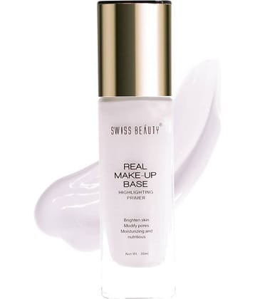Swiss Beauty Real Makeup Base Highlighting Face Primer (Pink Tint), 30ml