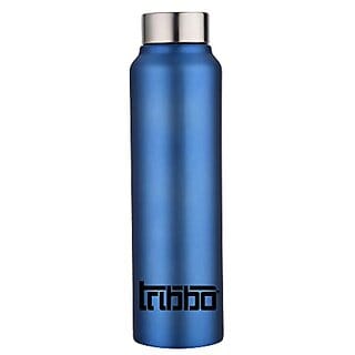 TRIBBO Stainless Steel Water Bottle 750 ML Water Bottles For Fridge School,Gym,Home,office,Boys   Girls Kids Leak Proof(BLUESIPPER CAP SET OF 1 750 ML)