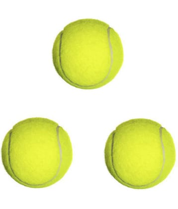 Emm Emm Pack of 3 Pcs Green-Yellow Cricket Tennis Balls