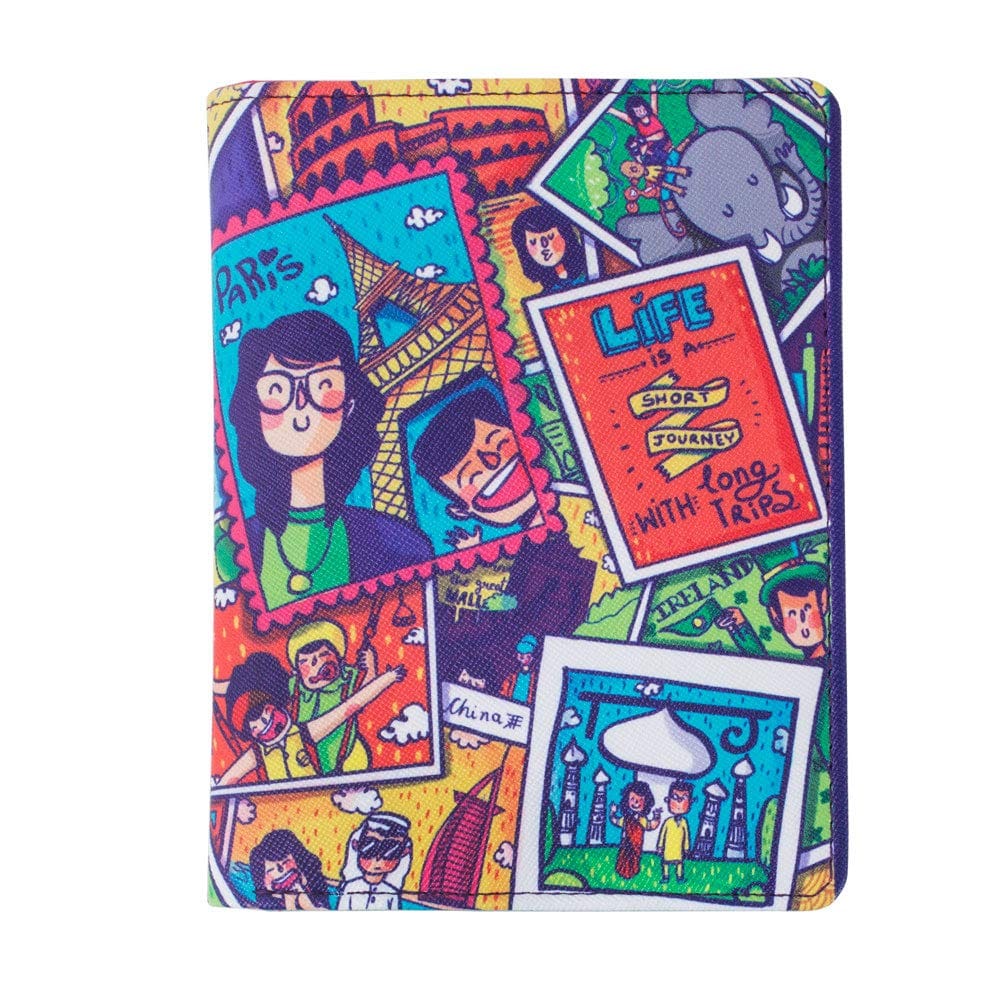 Chumbak Womens Passport Holder, Vegan Leather Travel Essentials, Wallet Card Holder with Slots for Debit, Credit, ATM, Aadhar, PAN, Stylish Document Organizer for Ladies Chumbak Womens Passport Holder, Vegan Leather Travel Essentials, Wallet Card Holder
