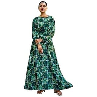 SARINKU Gown Nida Fabric Beautiful Trending & Pretty Dress for Women Stylish Ethnic Gown Long One Piece for Girls & Women