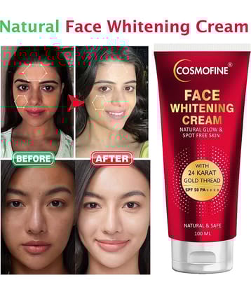 COSMOFINE White Face Cream, Skin Brightening Cream, Day Cream All Skin Type Saffron ( 100 gm )