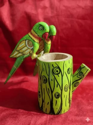 Handcrafted Wooden Parrot Pen Stand Handcrafted Wooden Parrot Pen Stand