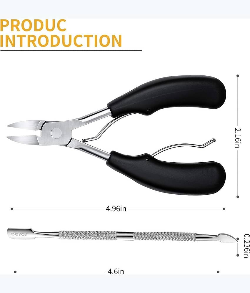 THR3E STROKES Toenail Clippers, + MALVA BEST Medical Grade Toe nail Trimmer, Nail Clippers for Thick Nails or Ingrown Toenail Tool, Stainless Steel Sharp Pedicure Toe Nail Clippers Adult, with Easy-to-Grip Rubber Handle.