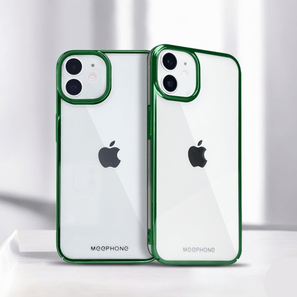 iPhone 11 Hard Transparent Chrome Case-Green