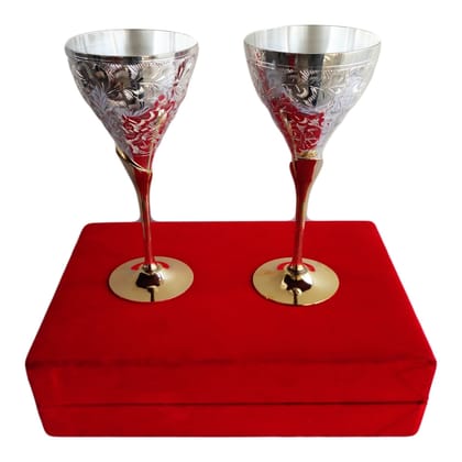 Goblet 2 Pcs. Pakij With Silver Finish (BMAS078)