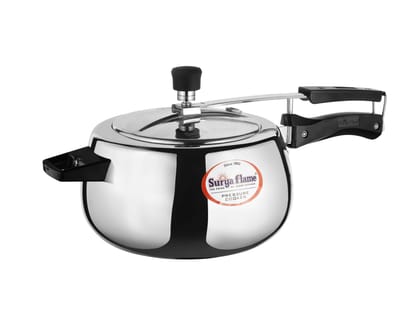 Surya Flame Queen 5 Litre Pressue cooker, Gas and Induction Compatible ISI certified, 3 Year Doorstep Warranty