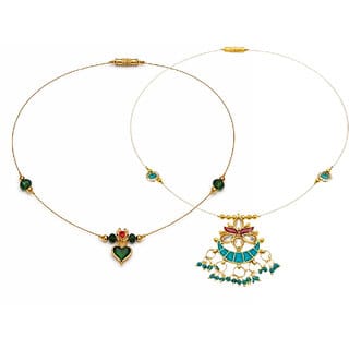 Invisible Chain 1 Layer, Sea Blue and Deep Green Colour, 2 Qty Invisible Chain 1 Layer, Sea Blue and Deep Green Colour, 2 Qty
