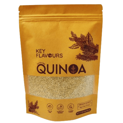 Key Flavours White Quinoa, 500gm | Healthy Food | Gluten-Free | Saponin Free | High Protein & Fiber | Diet Food for Weight Loss | 100% Wholegrain Cereal
