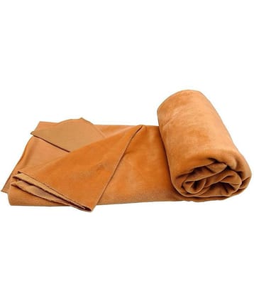 PRANSUNITA Super Soft Velvet Finish Polar Fleece Felt Fabric, Size 39 x 32 inch used in Home Decor, Cushions & DIY Soft Toys making, Dresses, Art & Craft, Jackets, Booties  etc Color – Light brown