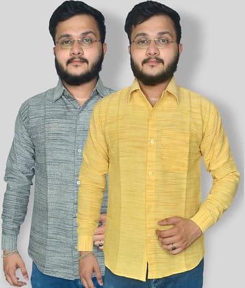 DESHBANDHU DBK - Multicolor Cotton Regular Fit Men's Formal Shirt (Pack of 2)