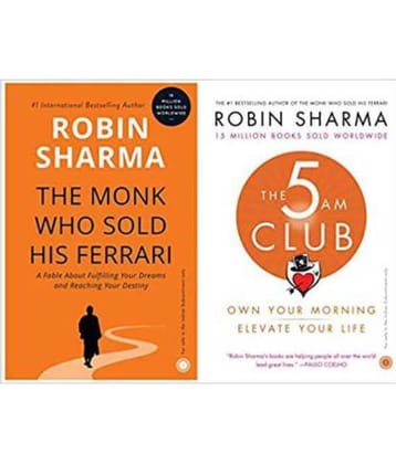 COMBO OF 2 Books, The 5 AM Club: Own Your Morning, Elevate Your Life+The Monk Who Sold His Ferrari (Paperback, Robin Sharma)