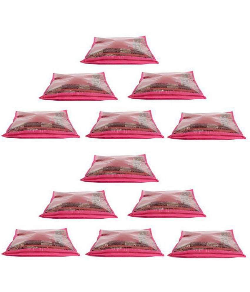 Bulbul Pink Saree Covers - 12 Pcs