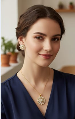 Pendant with earrings