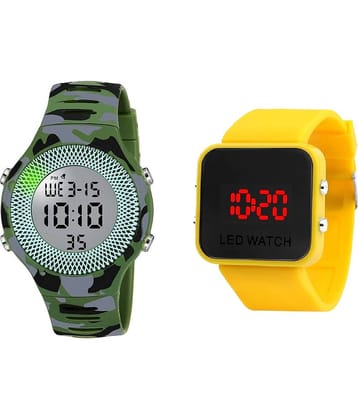 Cosmic - Multicolor PU Digital Men's Watch